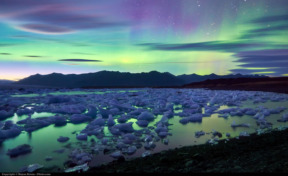 Picture of the Day: Aurora Borealis Over Iceland's Jokulsarlon Glacier Lake » TwistedSifter